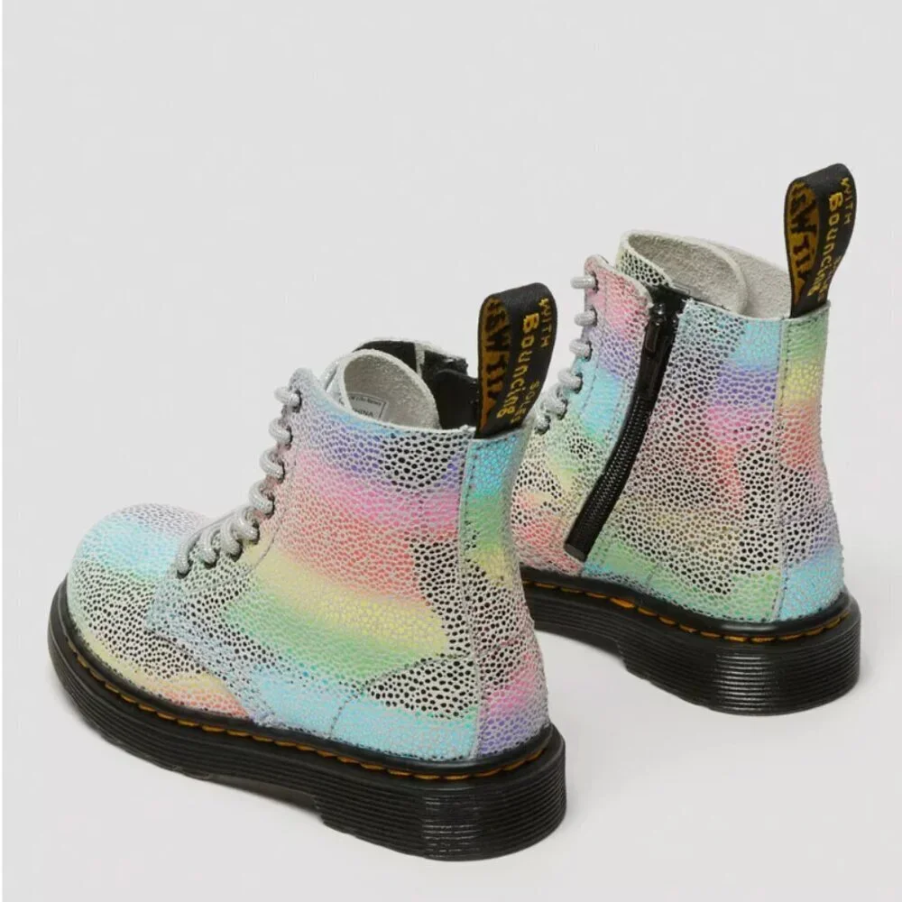 Dr. Martens Toddler 1460 Pascal Iridescent Lace Up Boots